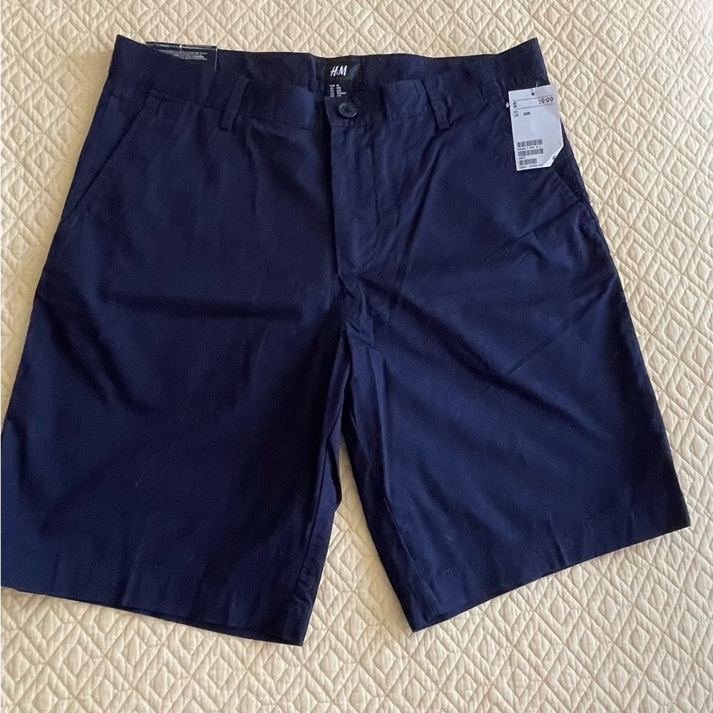 🆕 H&M Men's Classic Navy Chino Shorts